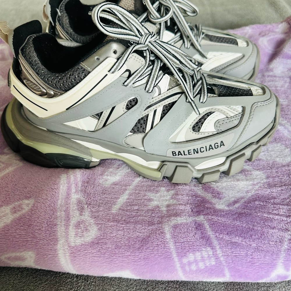 Balenciaga Gray and White Athletic Shoes